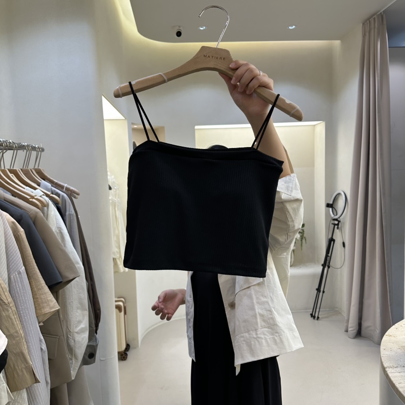 MATIERE韓國直郵女裝新款職業休閑推薦時尚真品熱賣吊帶背心MATIERE吊帶/背心圖色4黑色