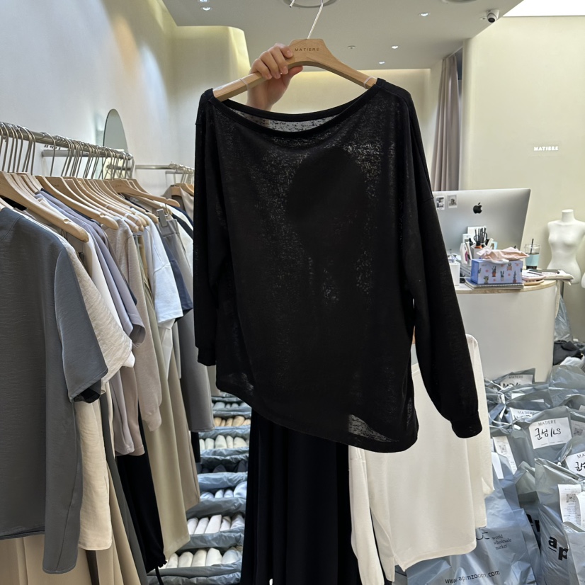 MATIERE韓國代購女士新款職業休閑26春夏時尚人氣長袖T恤MATIERE長袖T恤圖色3