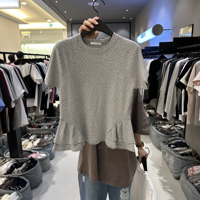 CREDITO東大門代購女士新款時尚熱賣休閑職業推薦真品T恤CREDITOT恤圖色1