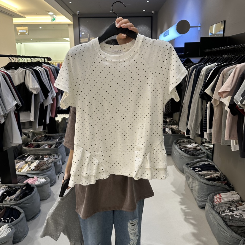 CREDITO東大門代購女士新款時尚熱賣休閑職業推薦真品T恤CREDITOT恤圖色2