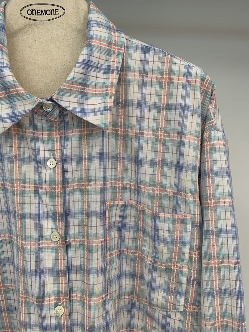 ONE MONE韓國直郵女士新款真品休閑推薦人氣襯衫蕾絲衫棉ONE MONE襯衫/蕾絲衫