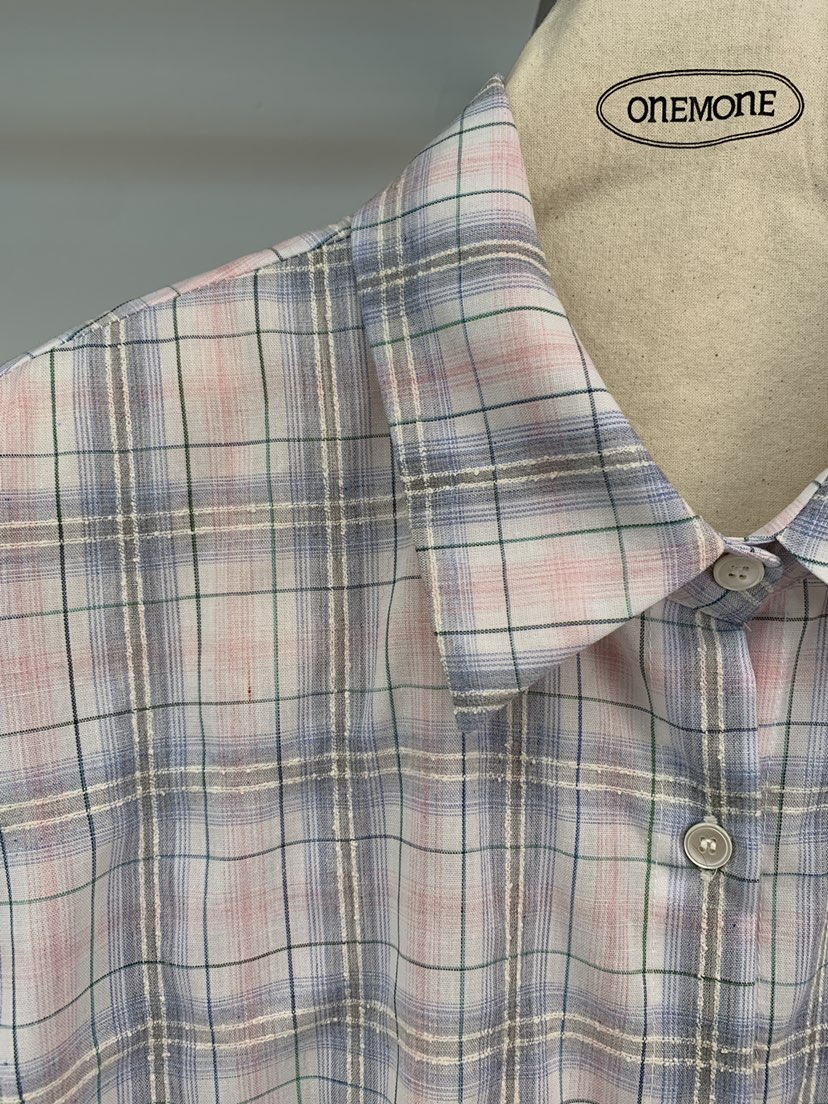 ONE MONE韓國直郵女士新款真品休閑推薦人氣襯衫蕾絲衫棉ONE MONE襯衫/蕾絲衫