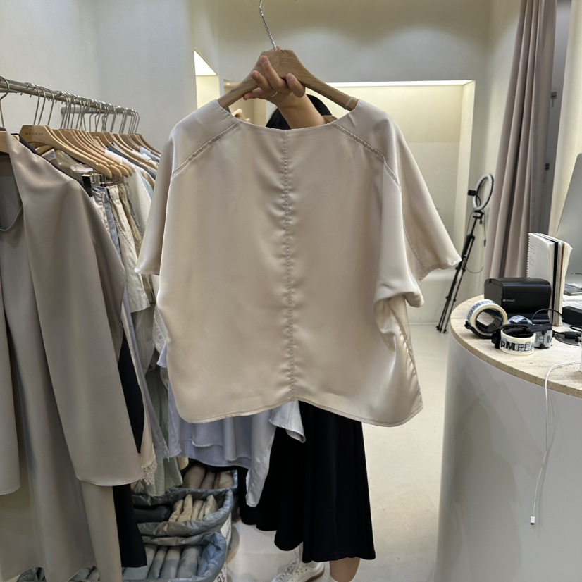 MATIERE韓國直郵實拍女士新品職業休閑26春夏時尚襯衫蕾絲衫MATIERE襯衫/蕾絲衫