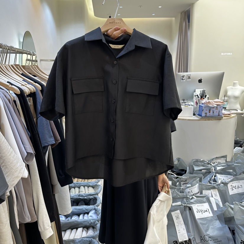 MATIERE韓國東大門直郵女士新品時尚熱賣人氣休閑襯衫蕾絲衫MATIERE襯衫/蕾絲衫圖色2