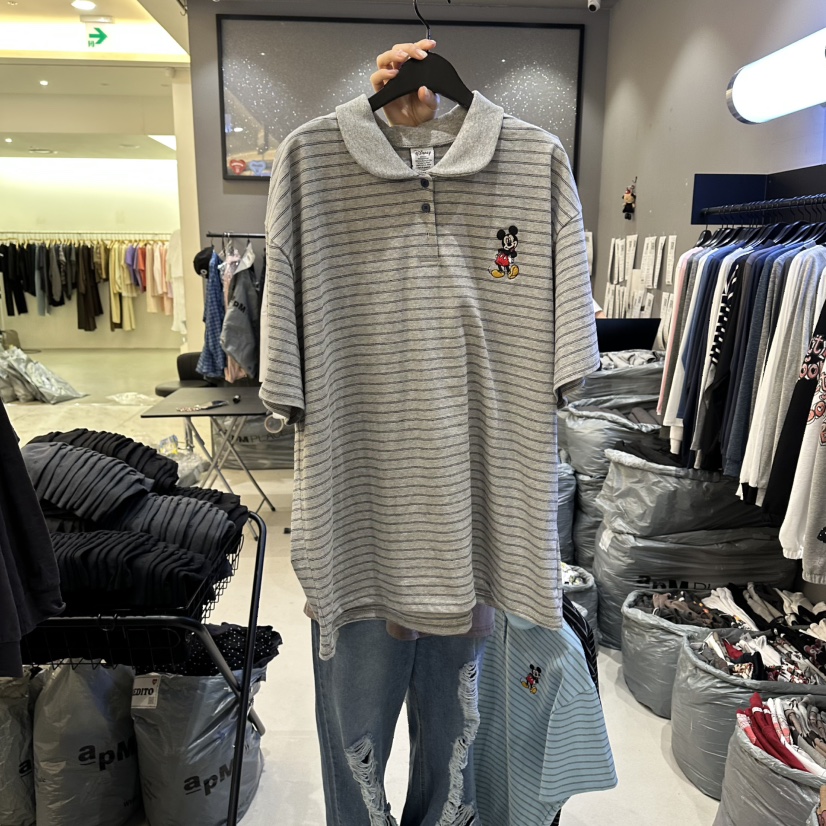 CREDITO韓國東大門直郵女裝新品時尚職業熱賣人氣T恤圓領CREDITOT恤圖色1