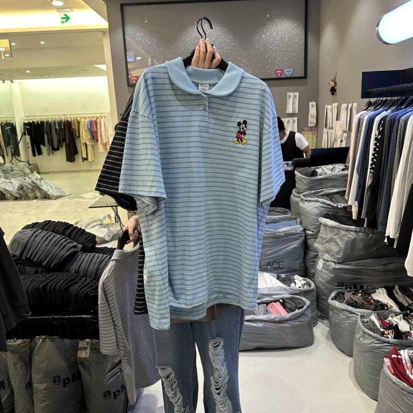 CREDITO韓國東大門直郵女裝新品時尚職業熱賣人氣T恤圓領CREDITOT恤圖色2