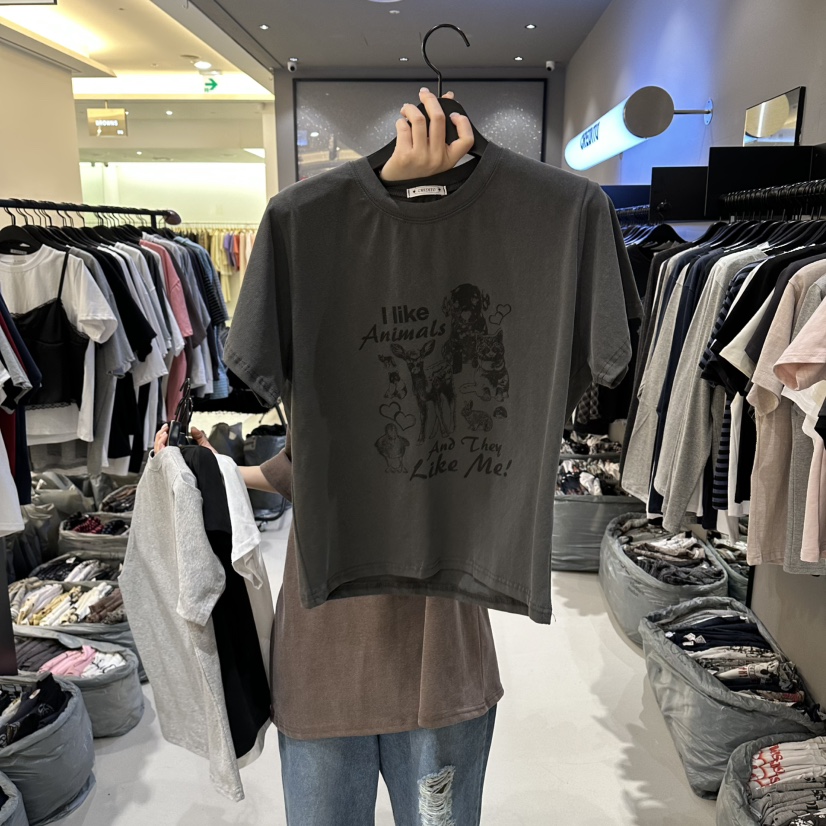 CREDITO韓國代購女士新款休閑時尚26春夏職業熱賣人氣T恤CREDITOT恤圖色4