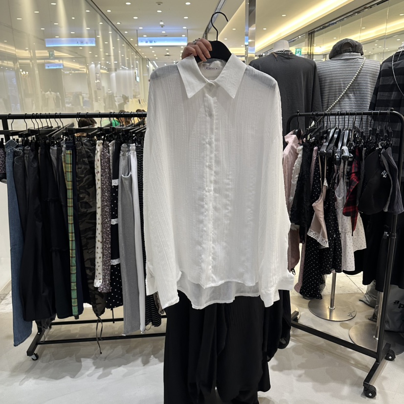 CREDITO韓國東大門直郵女士新品熱賣休閑時尚職業襯衫蕾絲衫CREDITO襯衫/蕾絲衫圖色1