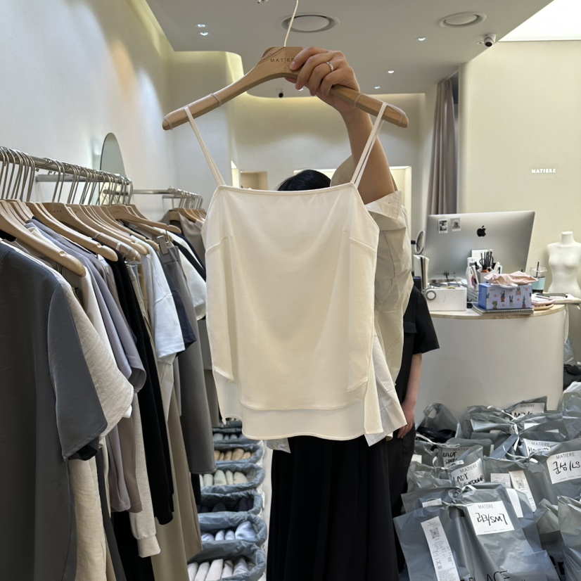 MATIERE韓國東大門代購女士新款推薦時尚休閑職業吊帶背心MATIERE吊帶/背心圖色1