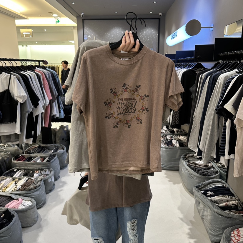 CREDITO韓國直郵實拍女士新品人氣職業時尚推薦休閑26春夏T恤CREDITOT恤圖色2