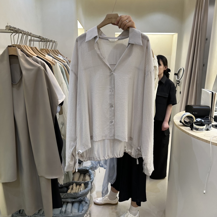 MATIERE韓國東大門代購女裝新品時尚休閑26春夏襯衫蕾絲衫MATIERE襯衫/蕾絲衫圖色2