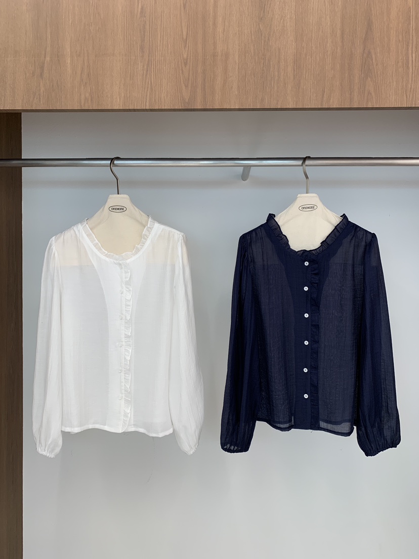 ONE MONE韓國東大門直郵女士新款時尚職業休閑襯衫蕾絲衫ONE MONE襯衫/蕾絲衫