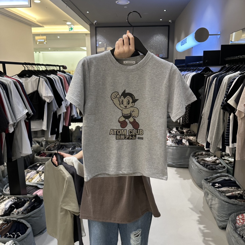 CREDITO韓國東大門代購女士新款時尚推薦休閑26春夏職業T恤CREDITOT恤圖色3