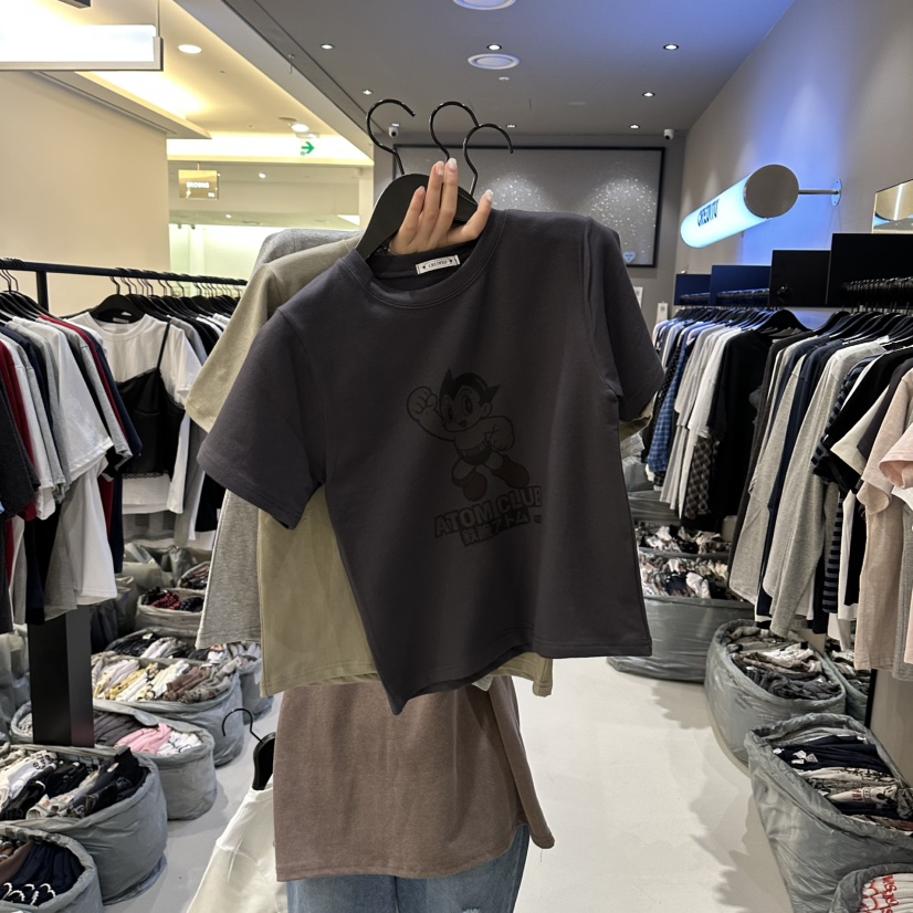 CREDITO韓國東大門代購女士新款時尚推薦休閑26春夏職業T恤CREDITOT恤圖色4