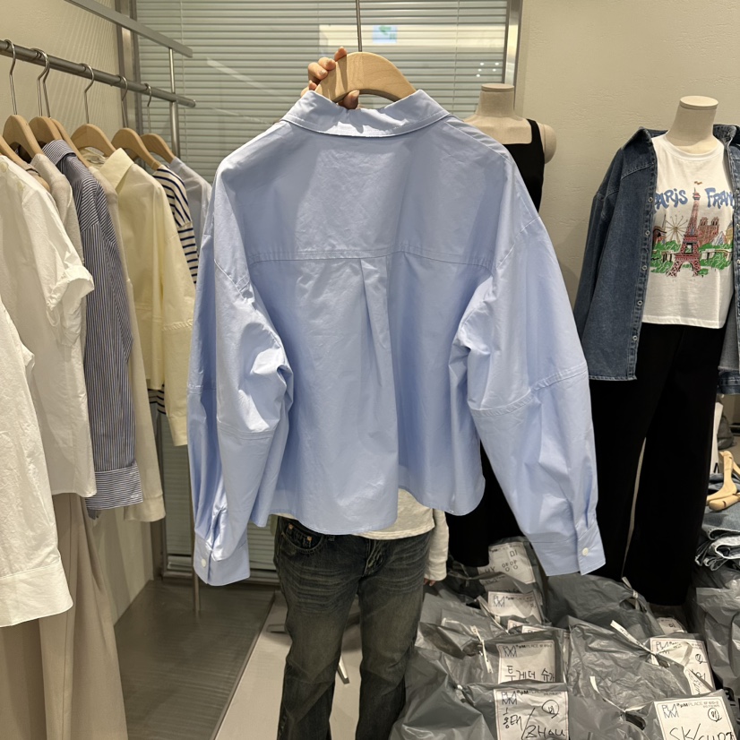 PLAMM韓國直郵女裝新品推薦時尚休閑26春夏人氣襯衫蕾絲衫PLAMM襯衫/蕾絲衫