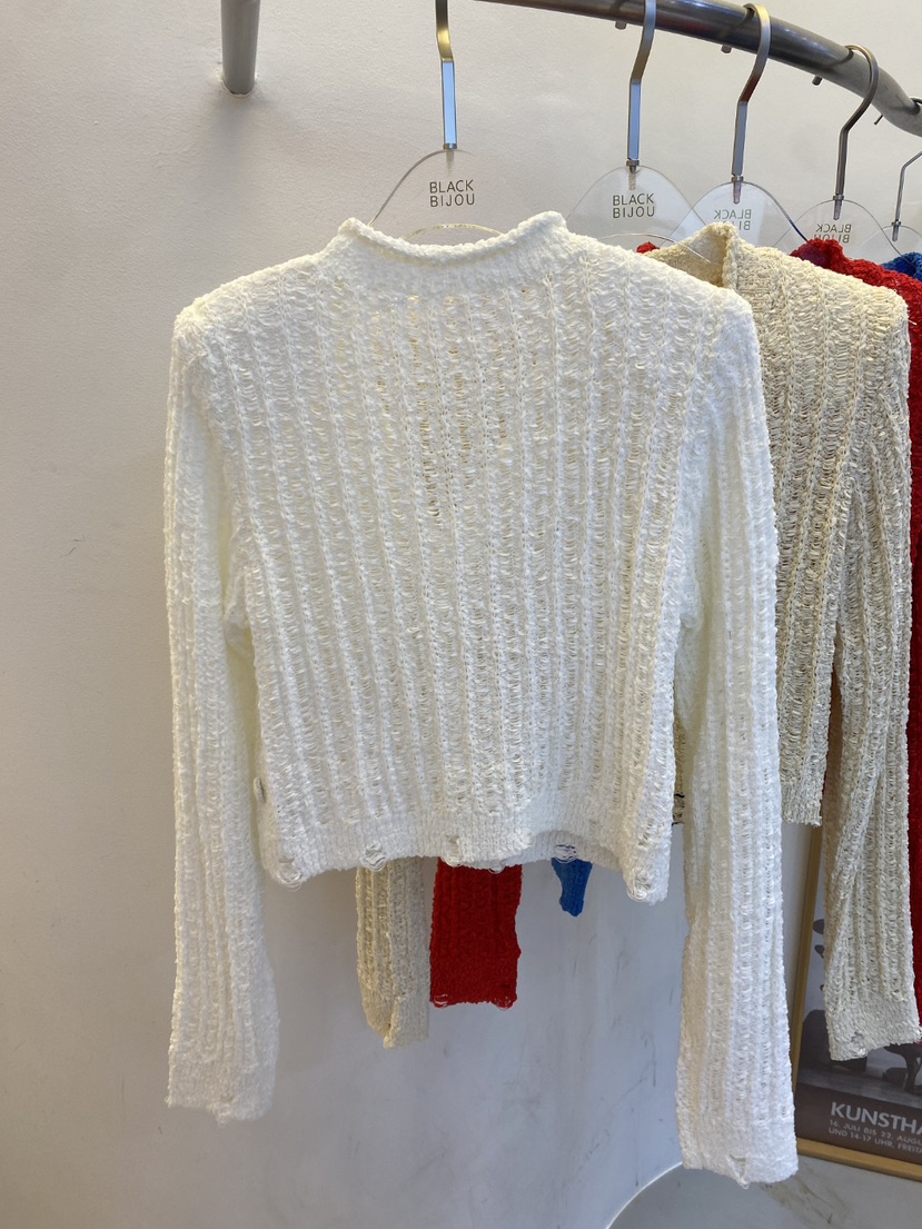 BLACK BIJOU韓國東大門代購女裝新款推薦時尚針織衫復古BLACK BIJOU針織衫