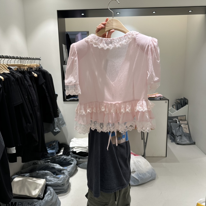 BEENS韓國直郵實拍女士新款26春夏時尚職業推薦襯衫蕾絲衫BEENS襯衫/蕾絲衫