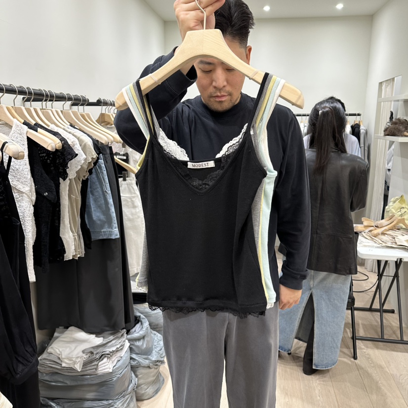 NOTTINGHAM/AVECNOUS/MODEST韓國東大門代購女裝新品26春夏吊帶背心蕾絲NOTTINGHAM/AVECNOUS/MODEST吊帶/背心圖色2