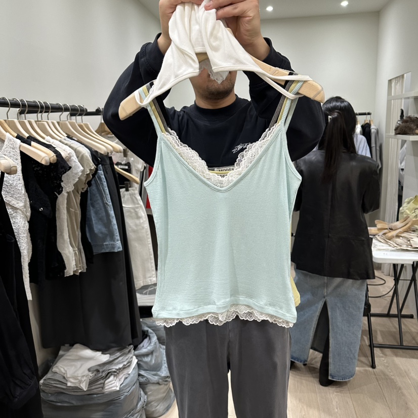 NOTTINGHAM/AVECNOUS/MODEST韓國東大門代購女裝新品26春夏吊帶背心蕾絲NOTTINGHAM/AVECNOUS/MODEST吊帶/背心圖色3