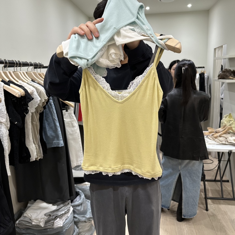 NOTTINGHAM/AVECNOUS/MODEST韓國東大門代購女裝新品26春夏吊帶背心蕾絲NOTTINGHAM/AVECNOUS/MODEST吊帶/背心圖色4