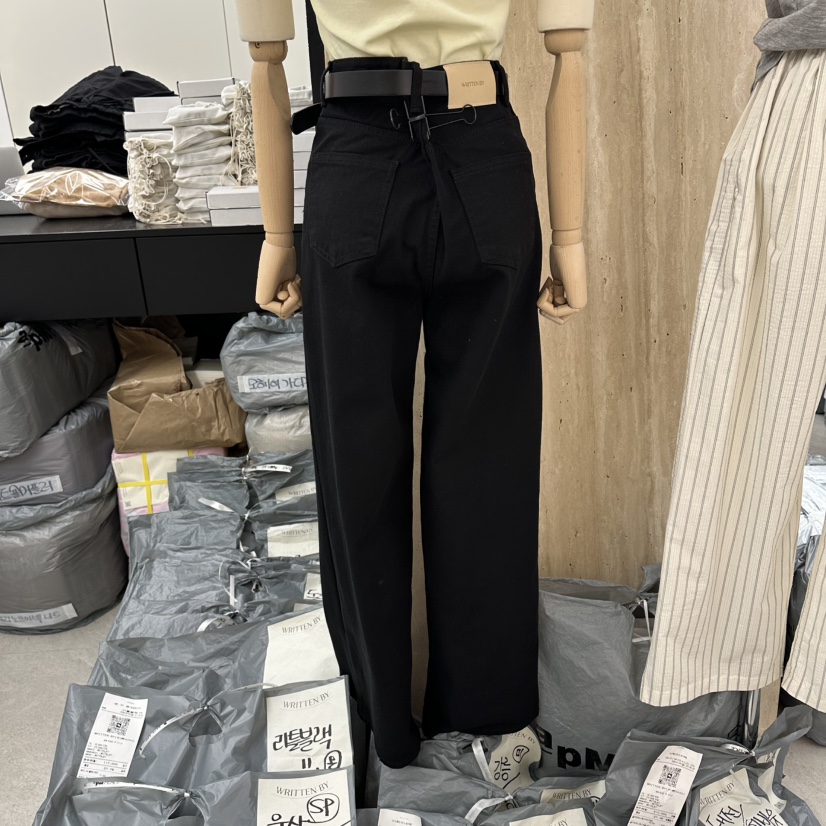 WRITTEN BY韓國直郵實拍女士新款推薦時尚休閑褲不含腰帶WRITTEN BY休閑褲