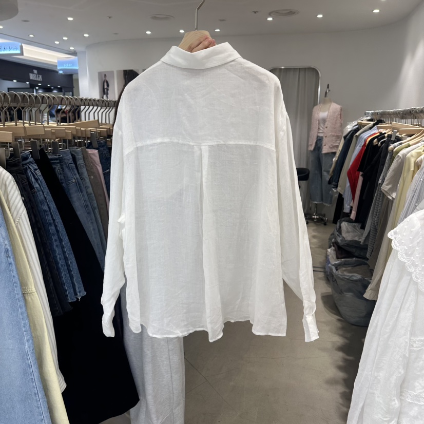 ACKER韓國直郵女裝新品推薦熱賣時尚26春夏襯衫蕾絲衫亞麻ACKER襯衫/蕾絲衫