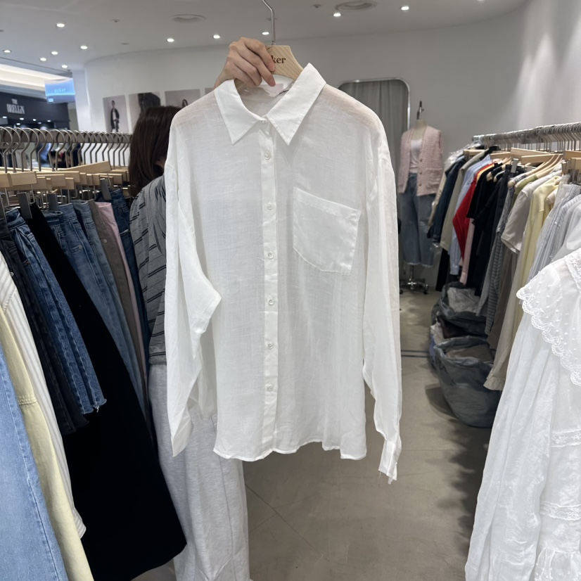 ACKER韓國直郵女裝新品推薦熱賣時尚26春夏襯衫蕾絲衫亞麻ACKER襯衫/蕾絲衫圖色1