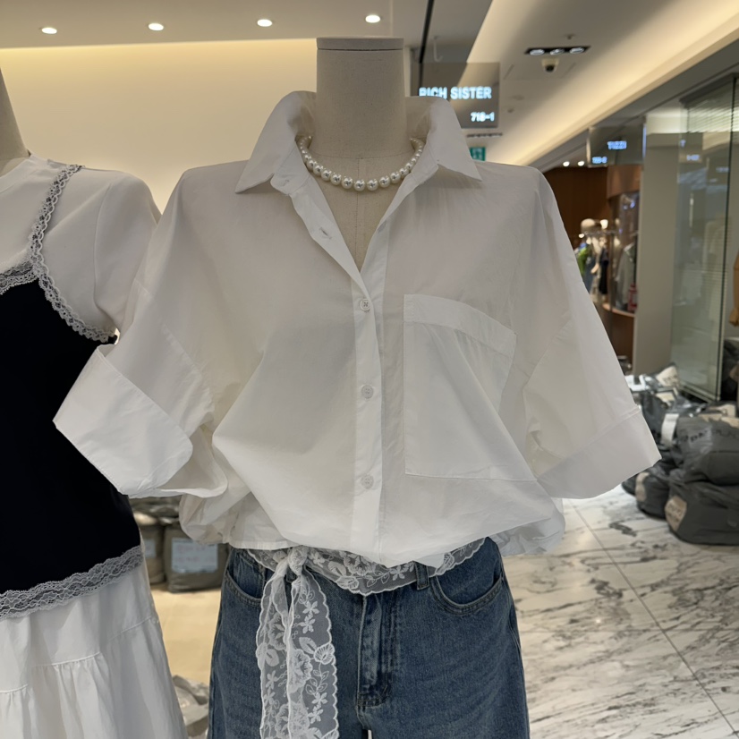 RICH SISTER韓國直郵實拍女裝新款人氣熱賣職業襯衫蕾絲衫RICH SISTER襯衫/蕾絲衫圖色1
