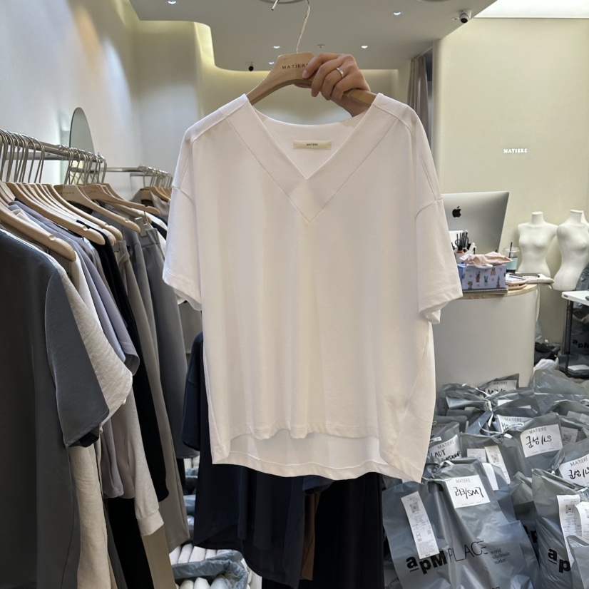 MATIERE韓國直郵實拍女裝新款推薦職業熱賣人氣時尚26春夏T恤MATIERET恤圖色1