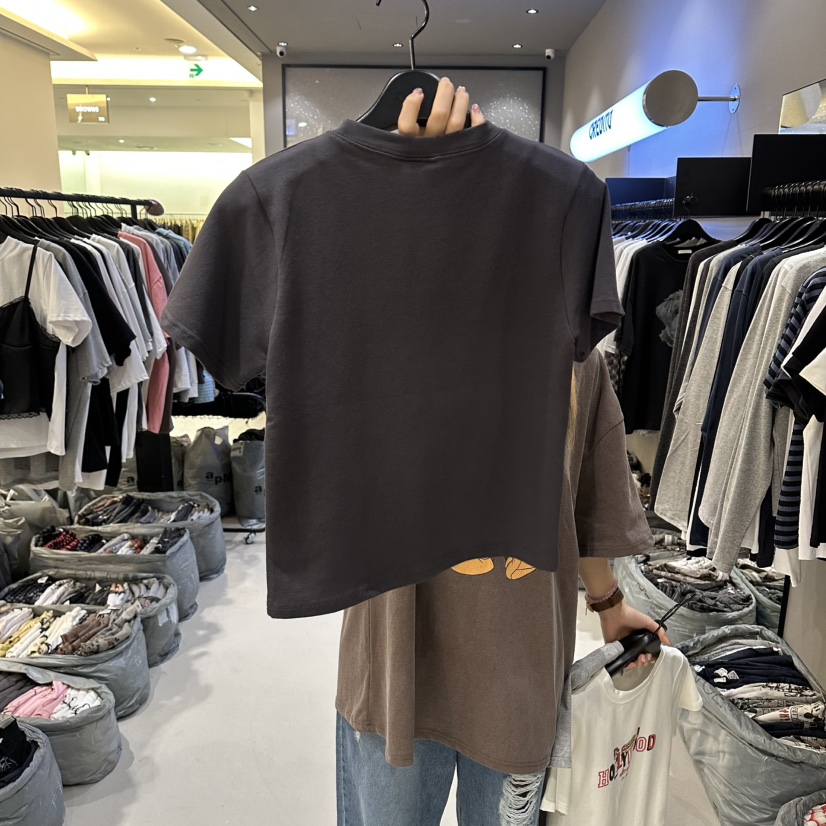 CREDITO韓國東大門直郵女士新品人氣推薦26春夏時尚職業T恤CREDITOT恤