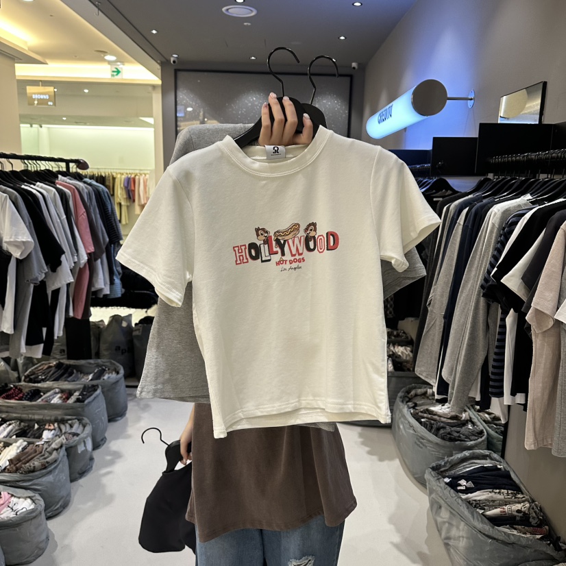 CREDITO韓國東大門直郵女士新品人氣推薦26春夏時尚職業T恤CREDITOT恤圖色1