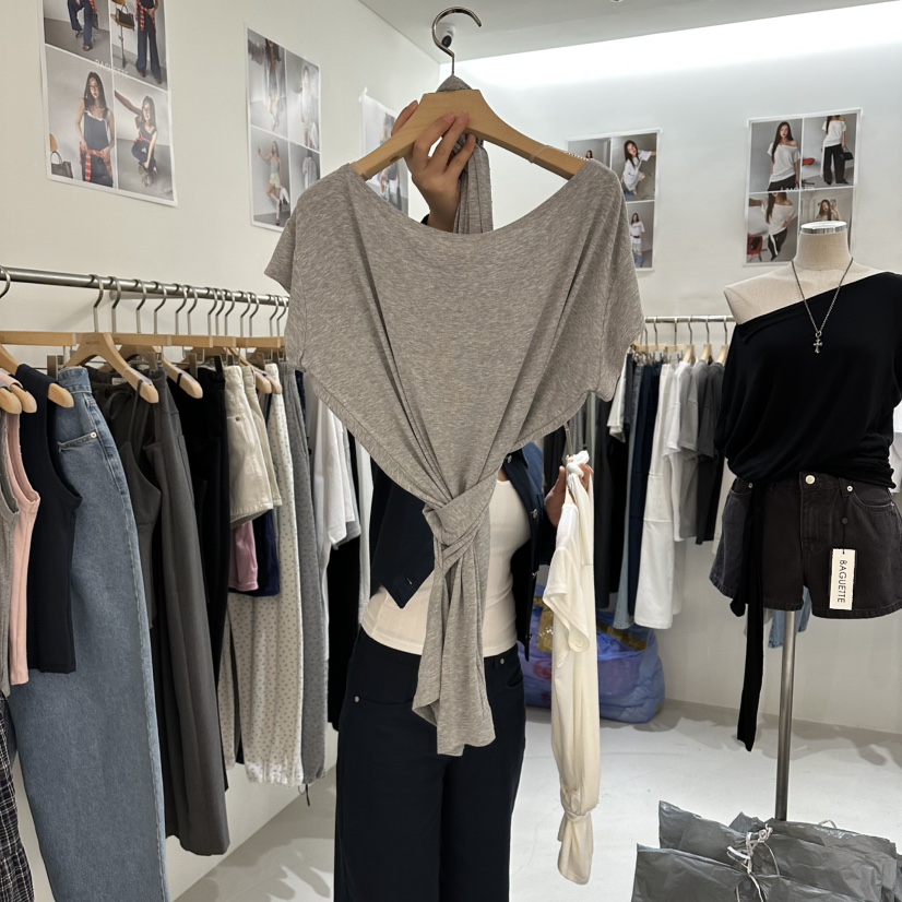 BAGUETTE-P韓國東大門代購女士新品時尚休閑吊帶背心露肩BAGUETTE-P吊帶/背心