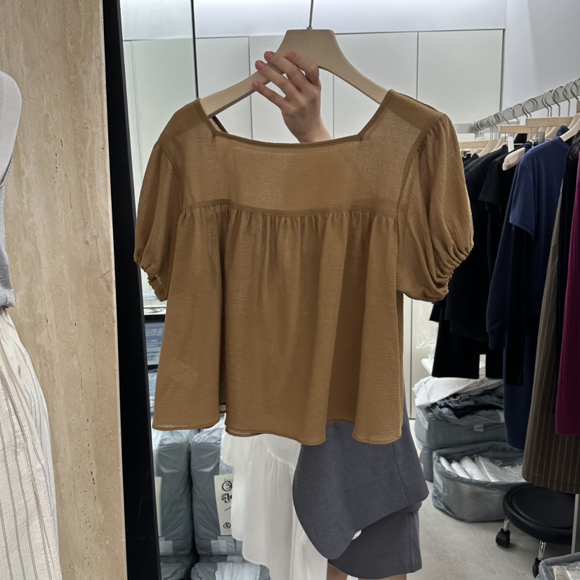 WRITTEN BY韓國直郵女裝新款職業26春夏時尚人氣襯衫蕾絲衫WRITTEN BY襯衫/蕾絲衫圖色2