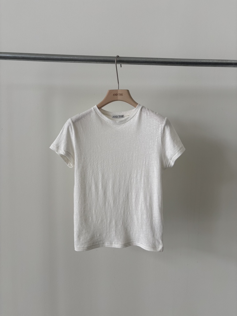 AND THE韓國東大門直郵女士新款時尚職業推薦人氣T恤亞麻AND THET恤圖色2