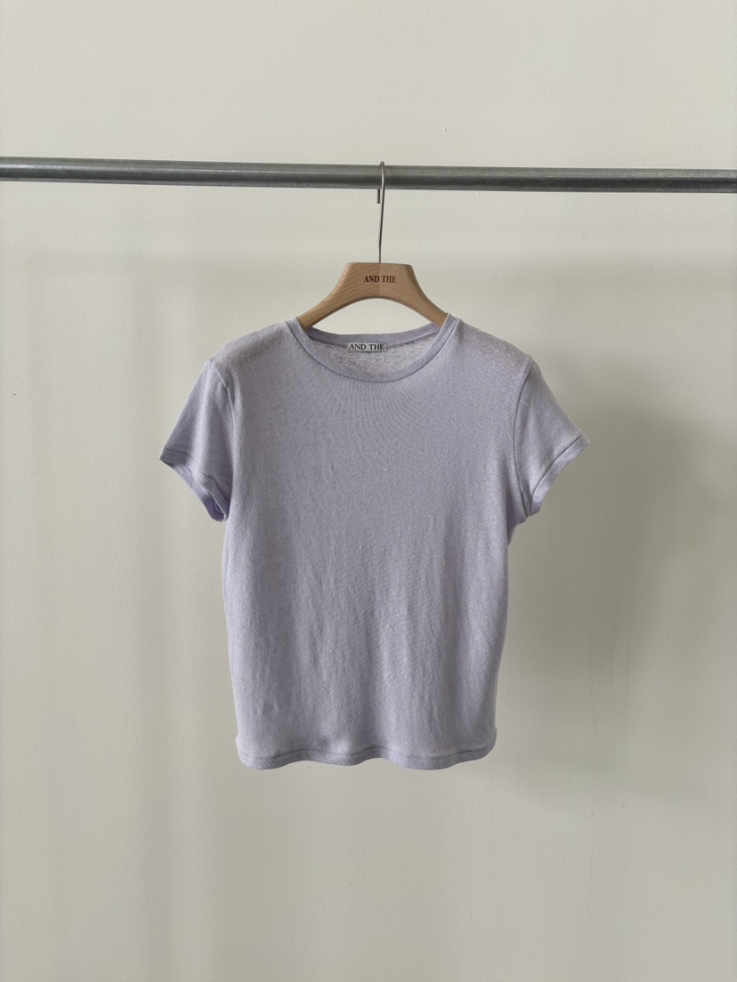AND THE韓國東大門直郵女士新款時尚職業推薦人氣T恤亞麻AND THET恤圖色3