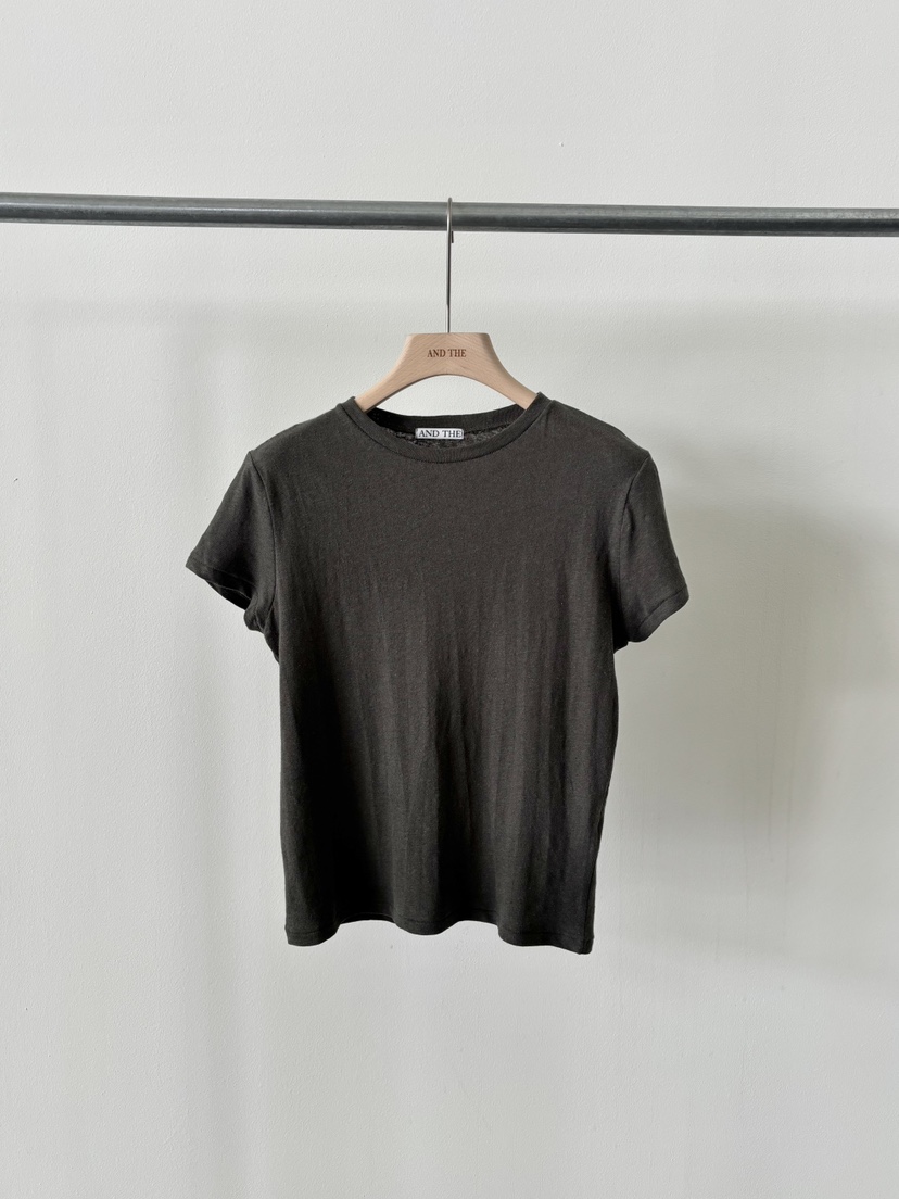 AND THE韓國東大門直郵女士新款時尚職業推薦人氣T恤亞麻AND THET恤圖色5