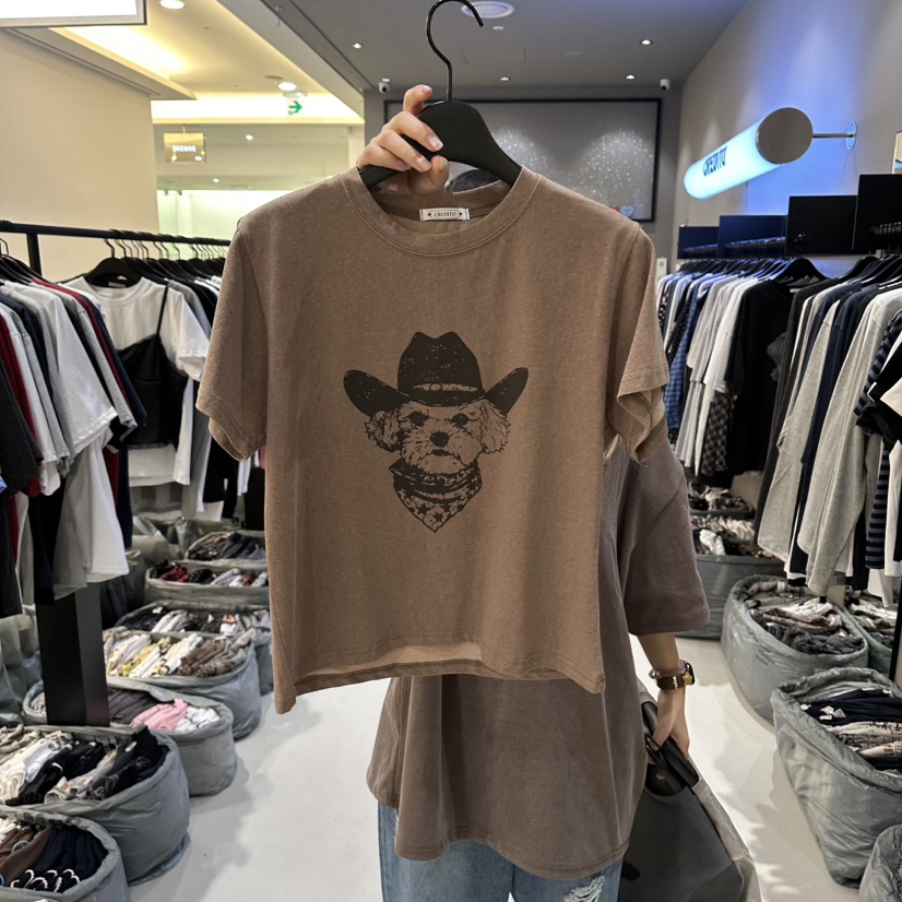 CREDITO韓國東大門代購女裝新品職業人氣時尚推薦熱賣T恤CREDITOT恤圖色1