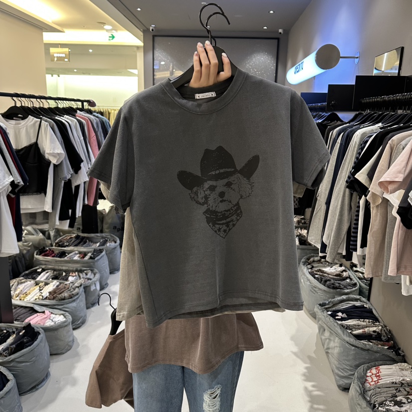 CREDITO韓國東大門代購女裝新品職業人氣時尚推薦熱賣T恤CREDITOT恤圖色3