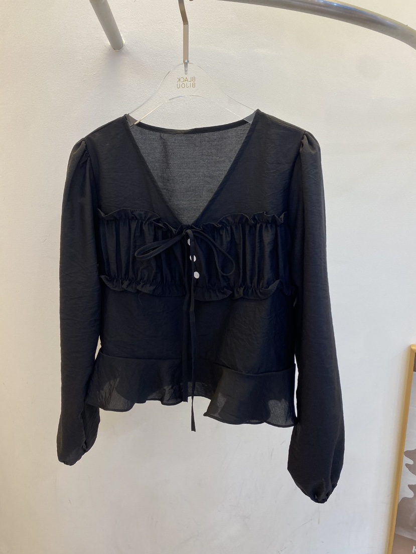 BLACK BIJOU韓國直郵實拍女士新款推薦時尚人氣襯衫蕾絲衫BLACK BIJOU襯衫/蕾絲衫圖色3