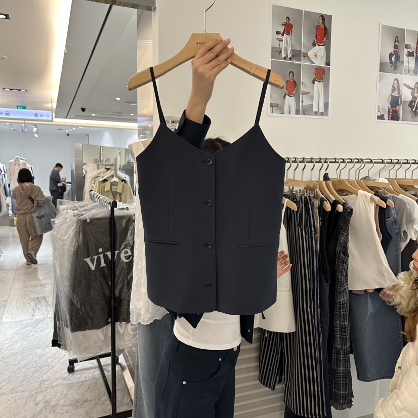 BAGUETTE-P韓國直郵女裝新款26春夏熱賣吊帶背心不含內搭BAGUETTE-P吊帶/背心圖色2墨色
