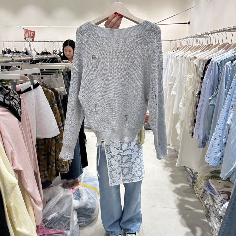 Color B韓國代購女士新款推薦時尚職業26春夏休閑針織衫Color B針織衫