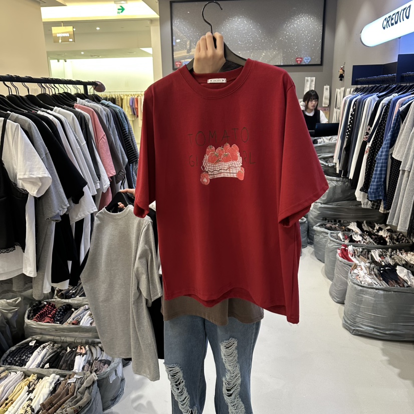 CREDITO韓國直郵實拍女裝新品熱賣推薦時尚職業人氣26春夏T恤CREDITOT恤圖色4