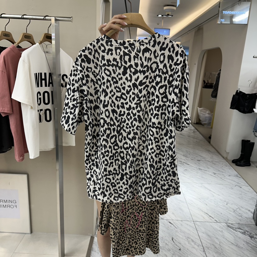 FORMING-P韓國直郵實拍女裝新款人氣熱賣時尚職業T恤豹紋FORMING-PT恤