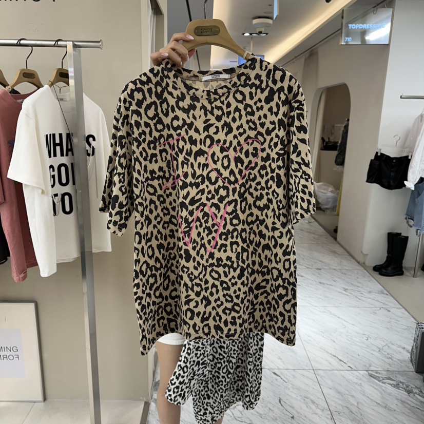 FORMING-P韓國直郵實拍女裝新款人氣熱賣時尚職業T恤豹紋FORMING-PT恤圖色1