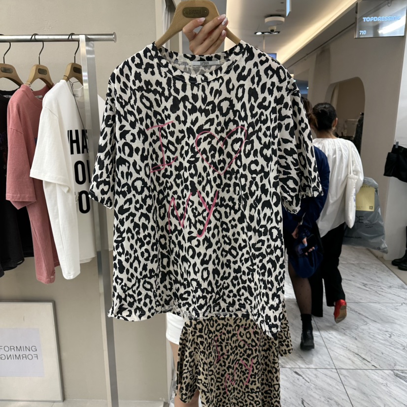 FORMING-P韓國直郵實拍女裝新款人氣熱賣時尚職業T恤豹紋FORMING-PT恤圖色2