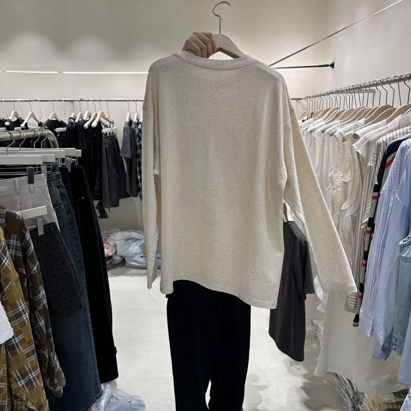 Color B韓國直郵女士新品休閑26春夏職業熱賣人氣長袖T恤Color B長袖T恤