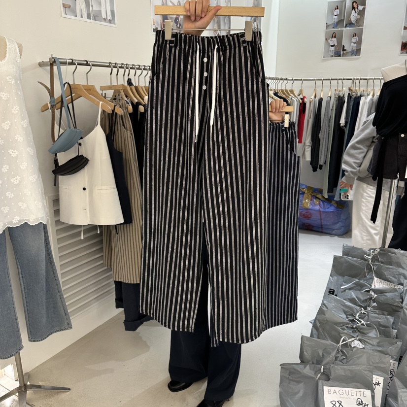 BAGUETTE-P韓國東大門直郵女裝新款時尚職業26春夏休閑褲BAGUETTE-P休閑褲圖色4黑色