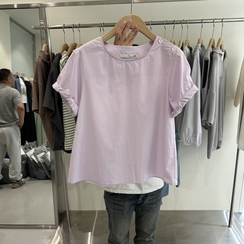 PLAMM韓國代購女裝新款職業26春夏推薦熱賣休閑時尚人氣T恤PLAMMT恤圖色2