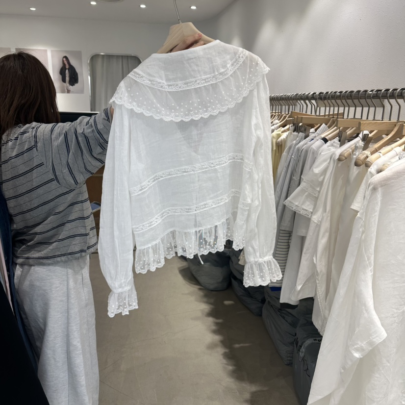 ACKER韓國東大門直郵女士新款熱賣職業26春夏休閑襯衫蕾絲衫ACKER襯衫/蕾絲衫