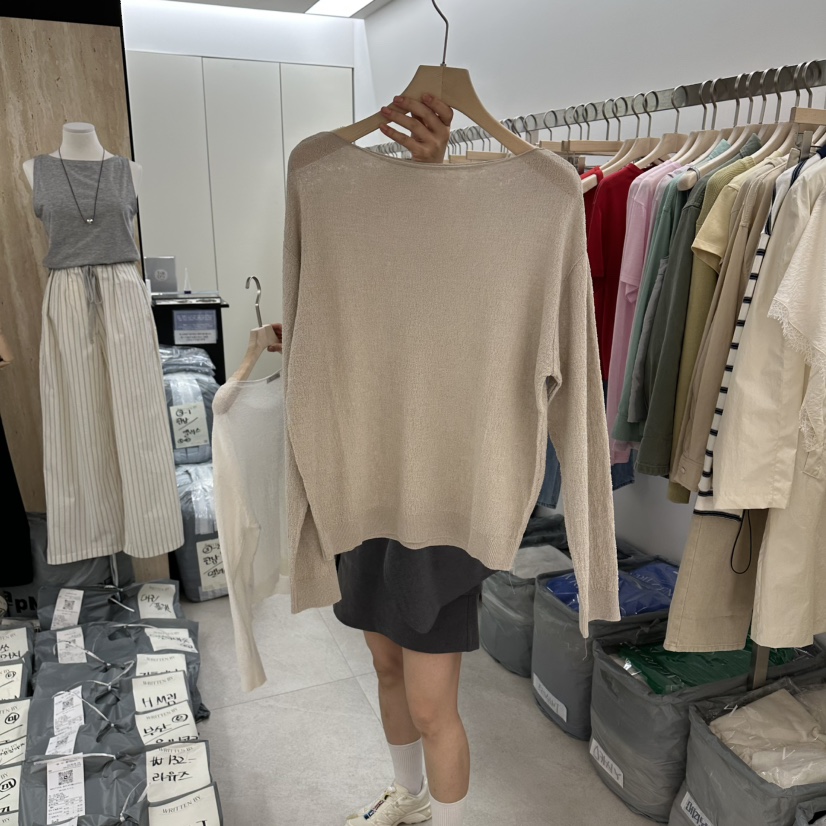 WRITTEN BY韓國東大門代購女裝新品職業26春夏針織衫亞麻針織WRITTEN BY針織衫圖色2